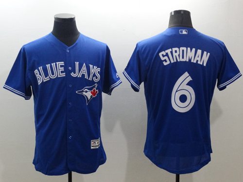 Blue Jays #6 Marcus Stroman Blue Flexbase Authentic Collection Stitched MLB Jersey - Click Image to Close